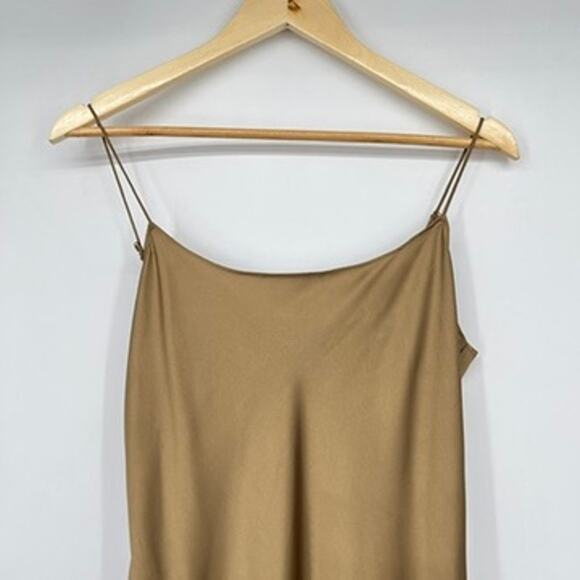J.Crew Gwyneth Slip Dress in Luster Charmeuse Satin Women's 6 Gold - Picture 6 of 10